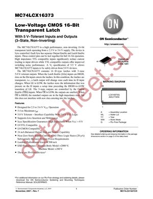 MC74LCX16373DT datasheet  